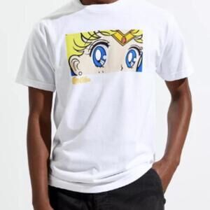 White sailor moon t-shirt.